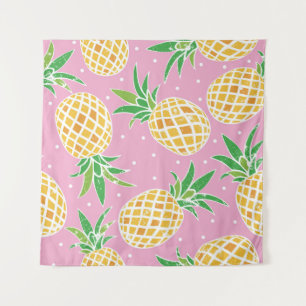 Tapiz Paraíso de la piña: patrón tropical