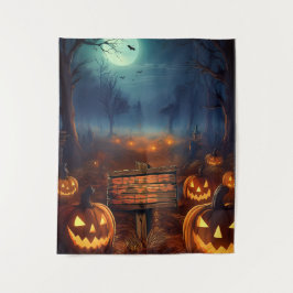 Tapiz Parche de Calabazas Espeluznantes de Halloween