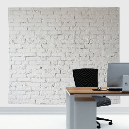 Tapiz Pared de ladrillo blanco pintado rústico vintage r