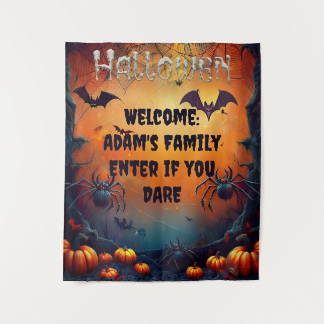 Tapiz Pared espeluznante de Halloween Personalizado colg (Anverso)