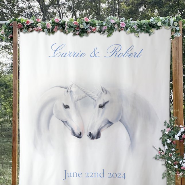 Tapiz Pareja de amor de Unicornios blancos (Subido por el creador)