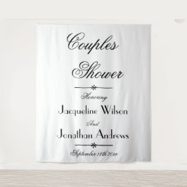 Tapiz Parejas nupciales ducha guión de la foto fondo