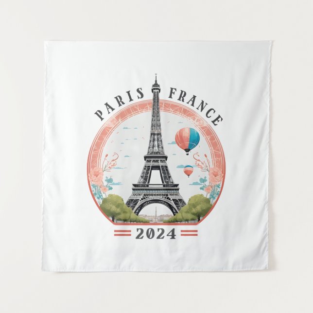 Tapiz París Francia 2024 Tapestrys, Torre Eiffel (Anverso)