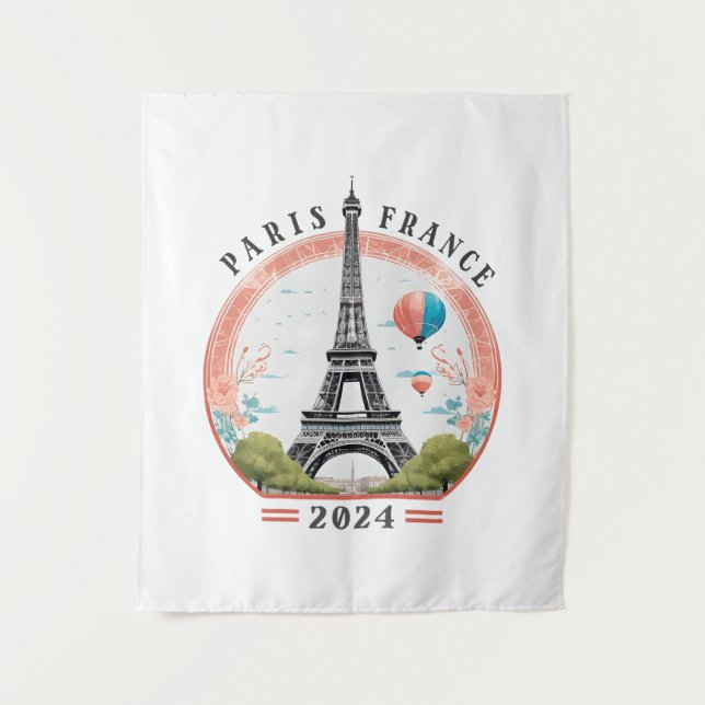 Tapiz París Francia 2024 Tapestrys, Torre Eiffel (Anverso)