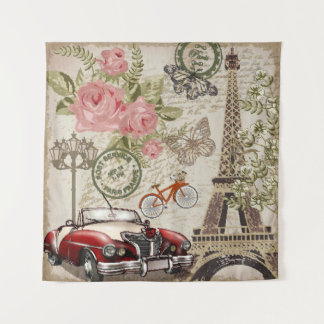 Tapiz Paris Vintage: Estilo Postcard