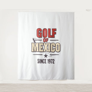 Tapiz Parodia del Golf de México con el Vintage