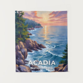 Tapiz Parque Nacional Acadia | Arte de Viaje Pintura Mai
