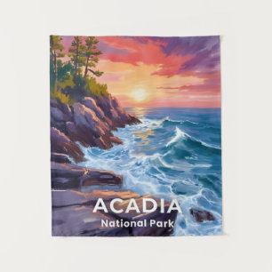 Tapiz Parque Nacional Acadia Otter Cliffs Viajes a Mai