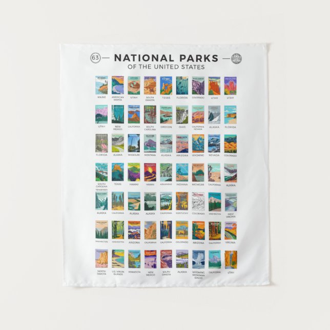 Tapiz Parques nacionales de Estados Unidos (Anverso)