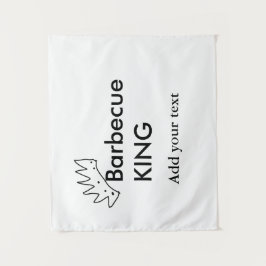 Tapiz Parrillada king add name men texto panadería de co