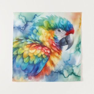 Tapiz Parrot Watercolor