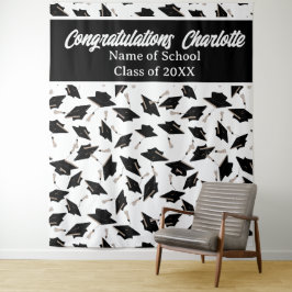 Tapiz Partido de Graduación Foto Personalizada Op Blanco