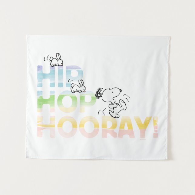 Tapiz Pascua de Snoopy Hip Hop Hooray (Anverso (horizontal))