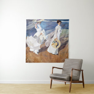 Tapiz Paseando por la orilla del mar de Joaquin Sorolla