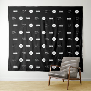 Tapiz paso del personalizado y repetir 3 logotipos en bl
