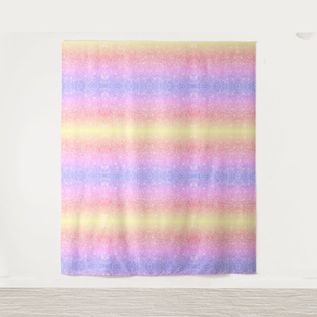 Tapiz Pastel Arcoíris Brillante (Anverso)