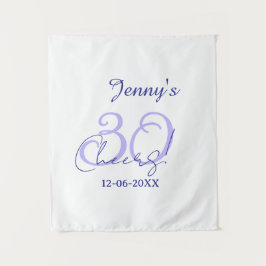 Tapiz Pastel cheers 30th birthday purple elegant name da