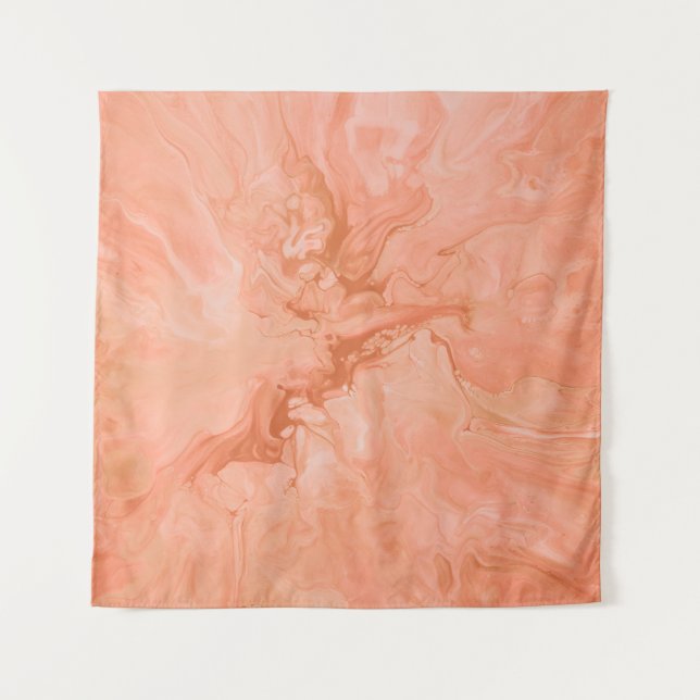 TAPIZ PASTEL CORAL ABSTRACT ILLUSTRATION (Anverso)