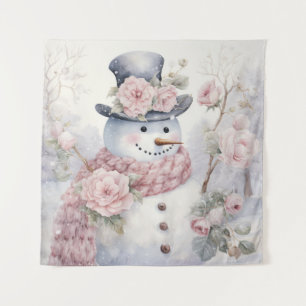 Tapiz Pastel de Snowman Tapestry