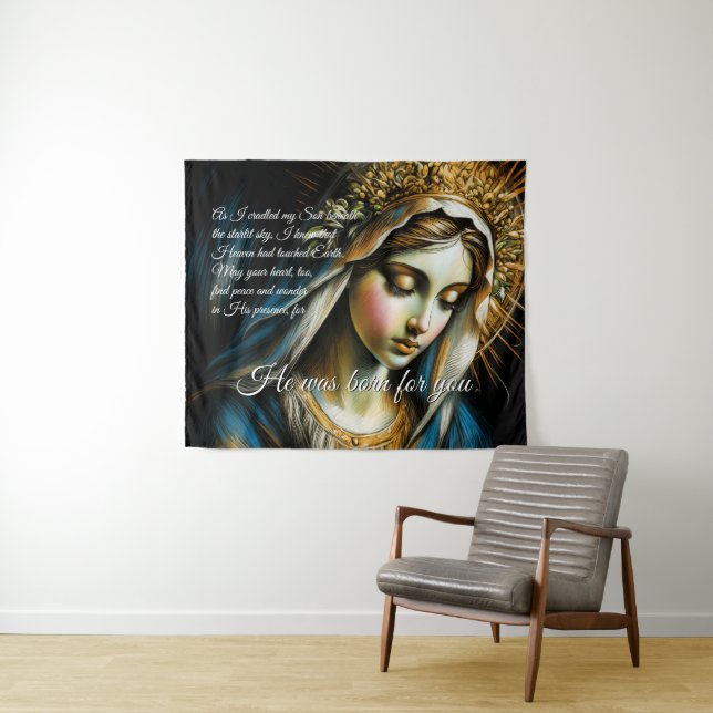 Tapiz Pastel Drawing Blessed Virgin Mother Message (In situ (horizontal))
