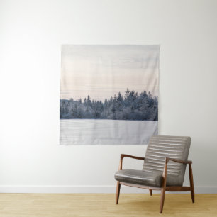 Tapiz Pastel Snowy Pine Trees Dream 1