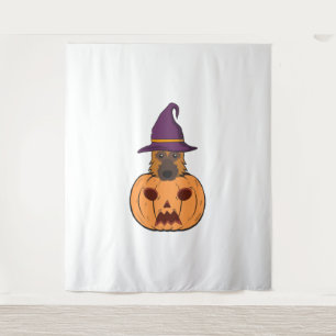 Tapiz Pastores Alemanes De Halloween Con Gorra De Brujas
