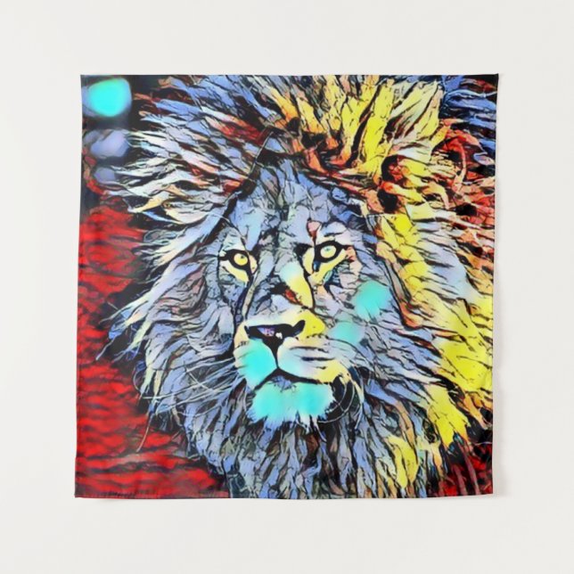 Tapiz patada de color - rey del león (Anverso)