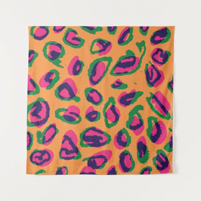 Tapiz Patata de ilustracion de leopardo acuático (Anverso)