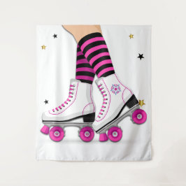 Tapiz Patines de ruedas Pink & Black