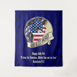 Tapiz Patriótico DIOS BENDIGA A AMÉRICA