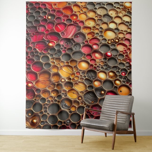 Tapiz Patrón abstracto 1 - Pintura Grabado en relieve (In situ)