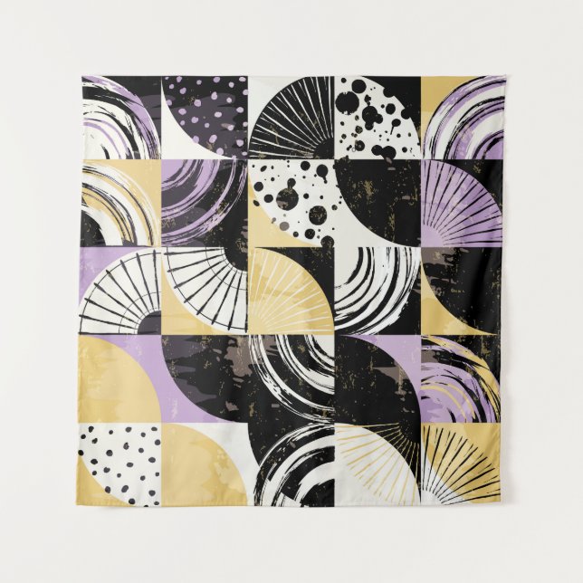 Tapiz Patrón abstracto con formas diversas. (Anverso)