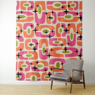 Tapiz Patrón abstracto cósmico moderno de mediados de si