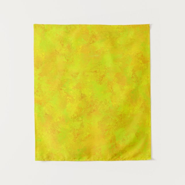 Tapiz Patrón abstracto de amarillo naranja verde (Anverso)