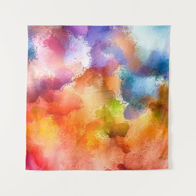 Tapiz Patrón abstracto de arte digital. Dibujo manual mo (Anverso)