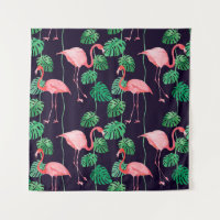 Patrón acuático sin foco con flamingo