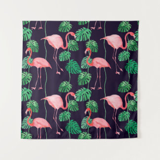Tapiz Patrón acuático sin foco con flamingo