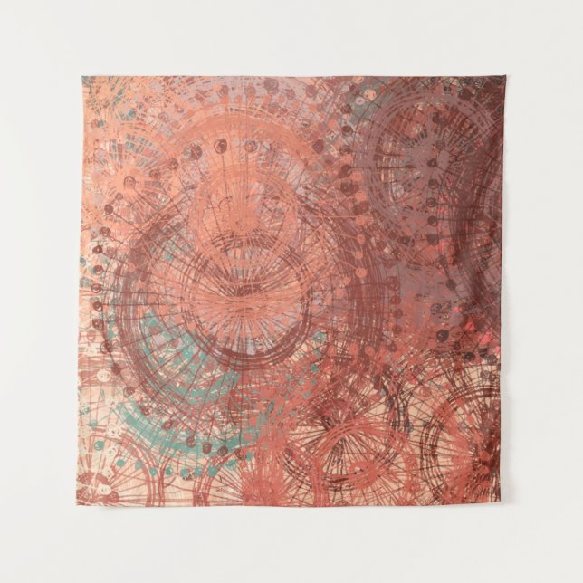 Tapiz Patrón aleatorio de boceto loco. Caos y variedad.  (Anverso)