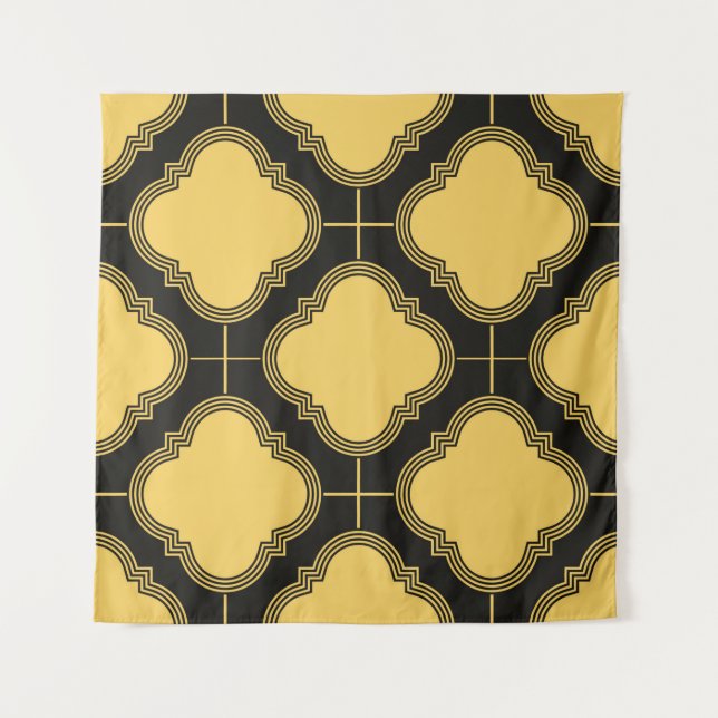 Tapiz Patrón art déco sin fisuras. Orna de decoración vi (Anverso)