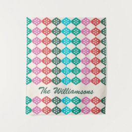 Tapiz Patrón atómico retro mediocre personalizado