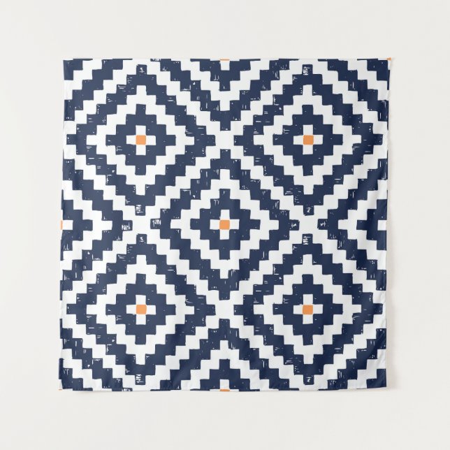 Tapiz Patrón Azteca Navajo Étnico Sin Marea (Anverso)