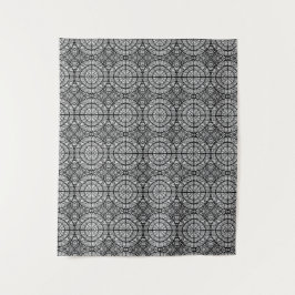 Tapiz Patrón blanco y negro