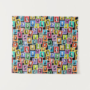 Tapiz Patrón con retratos de los compositores más grande