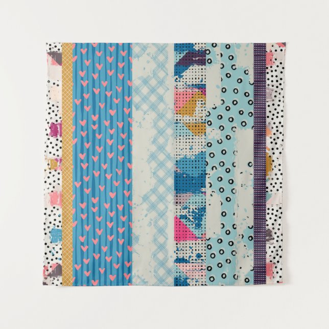 Tapiz Patrón continuo, baldosas de patchwork.  (Anverso)