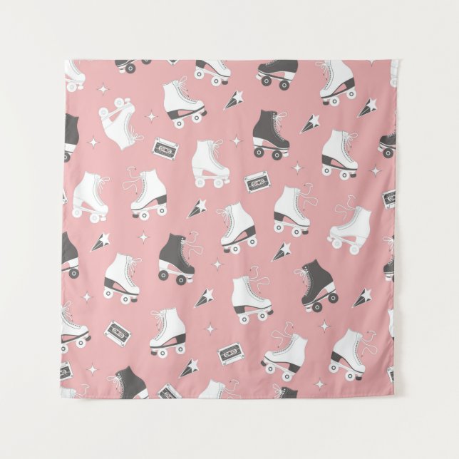 Tapiz Patrón continuo con patines de ruedas y cinta t (Anverso)