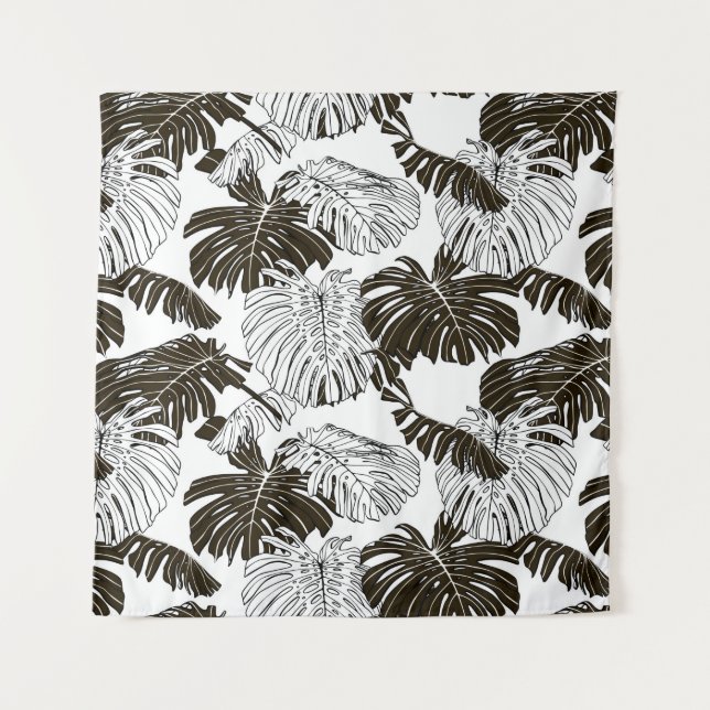 Tapiz patrón continuo de hojas de Monstera (Anverso)