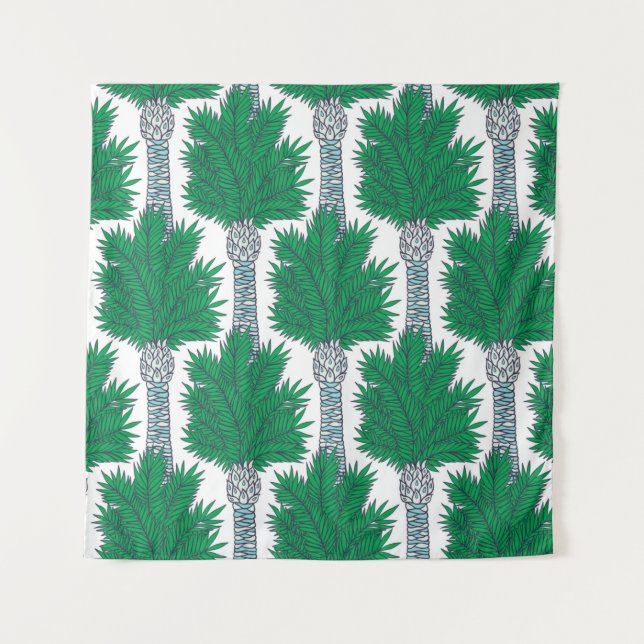 Tapiz Patrón continuo de palmera. (Anverso)