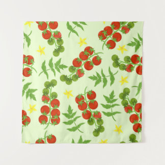 Tapiz Patrón continuo de tomate. Estampado vegetal. Vint