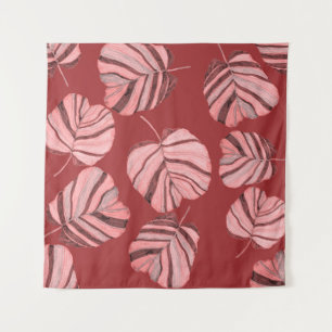 Tapiz Patrón creativo sin fisuras con hojas tropicales y