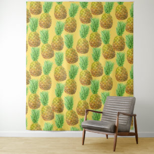 Tapiz Patrón de acuarela de piña